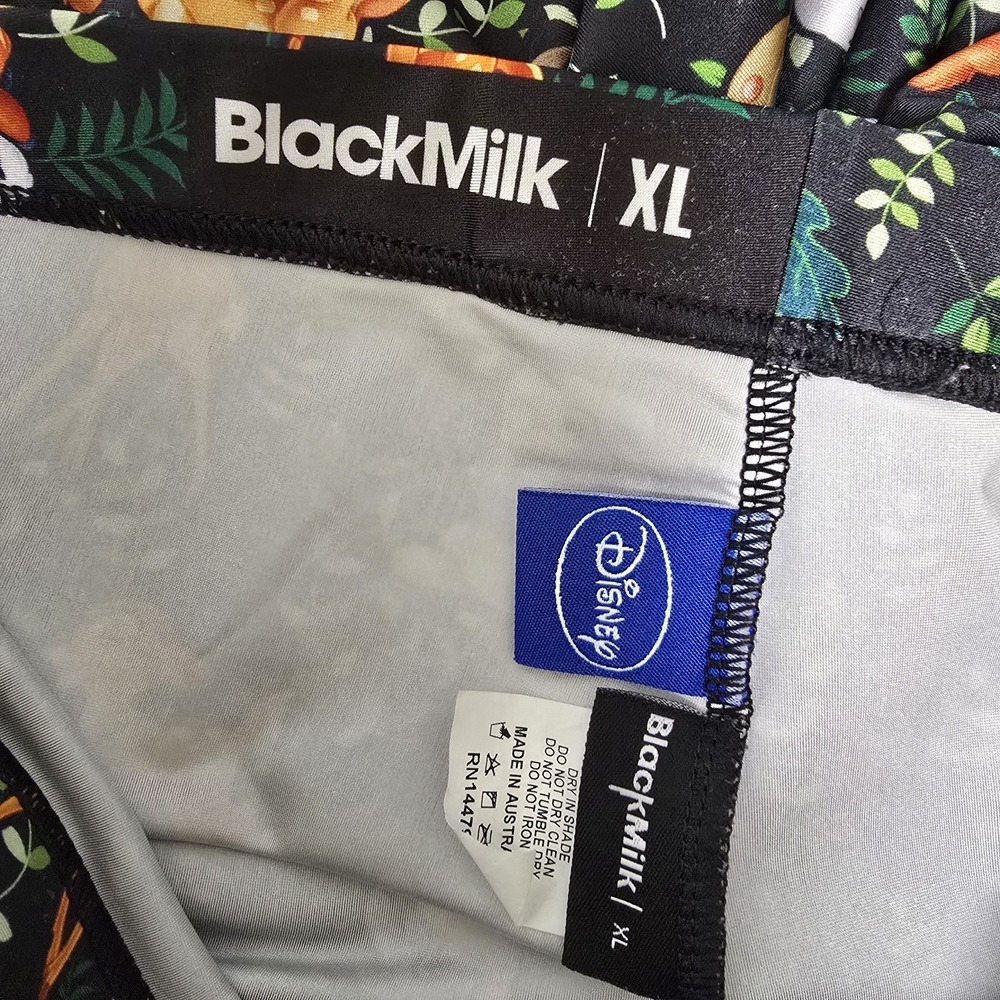 Black Milk Womens Disney Bambi Forest Floral Leggings Size XL Stretch Whimsy - Picture 8 of 9